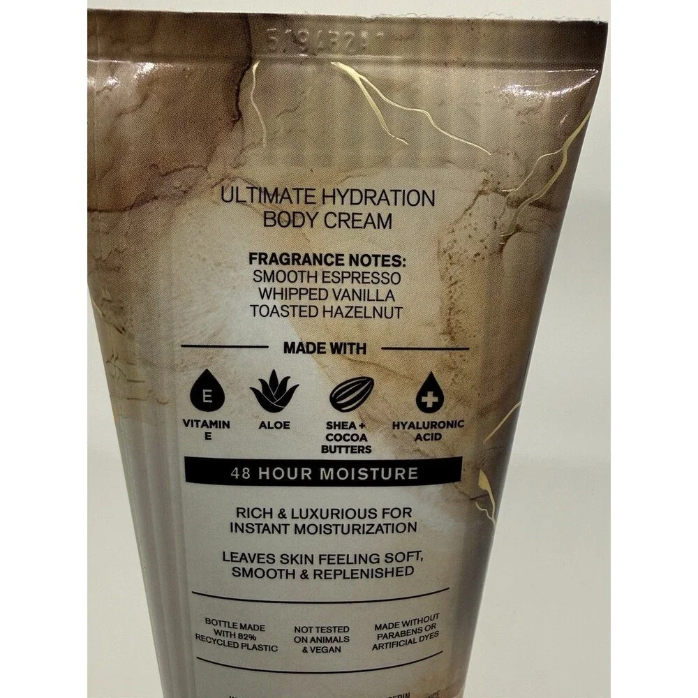 Bath & Body Works VANILLA CAFE BODY CREAM ULTIMATE HYDRATION 8 FLOZ / 226 ML NEW